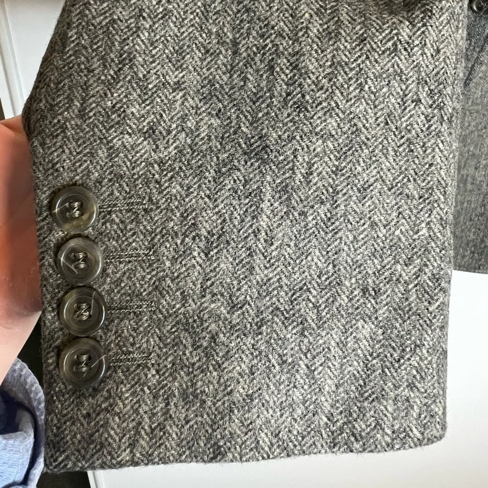 J.Crew Wool Blazer Men’s 39R Tweed / Herringbone Sports Coat Jacket In Brown - Picture 3 of 13